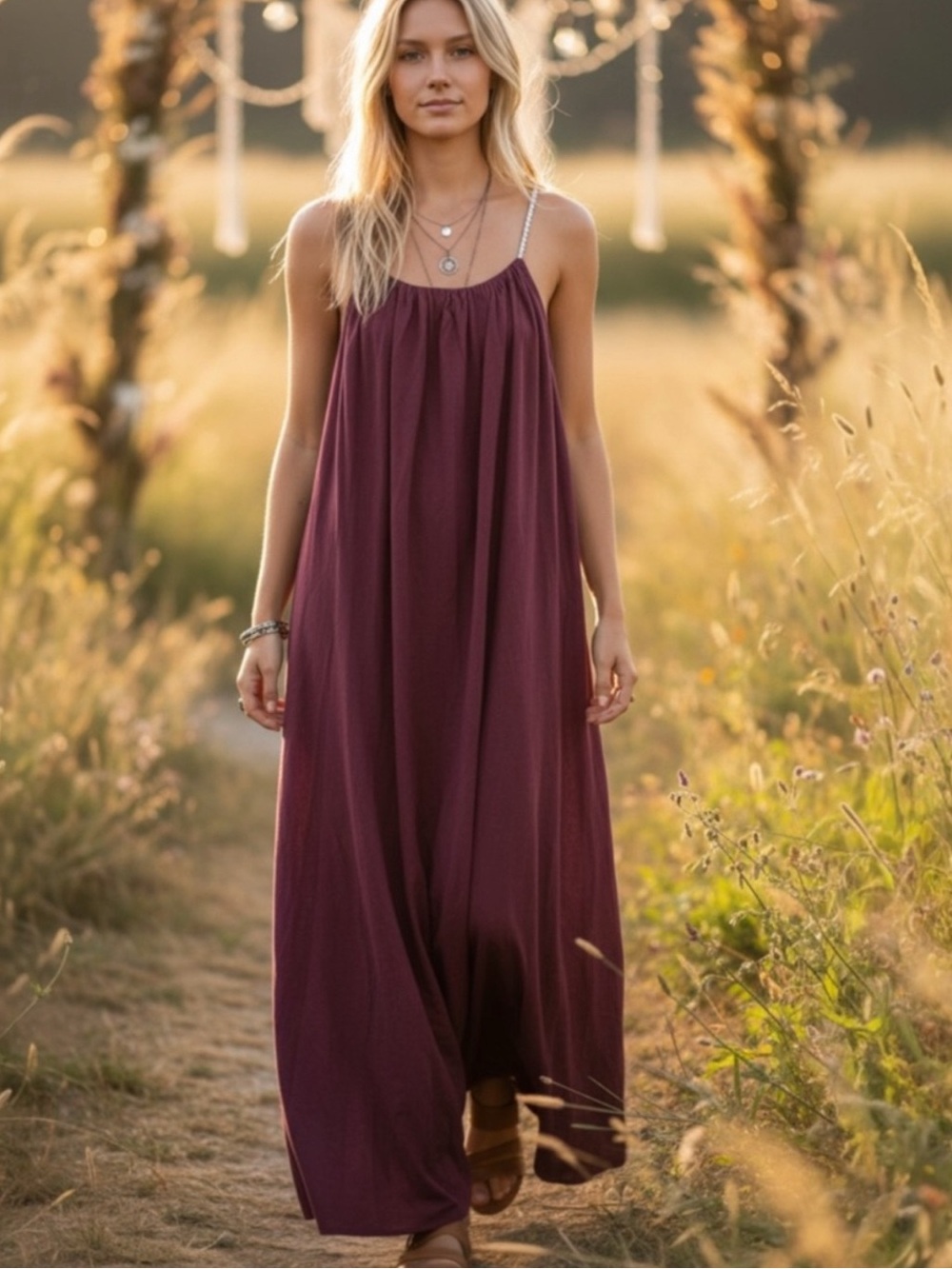 NIP Jaded Gypsy Tied Together Maxi Dress O/S